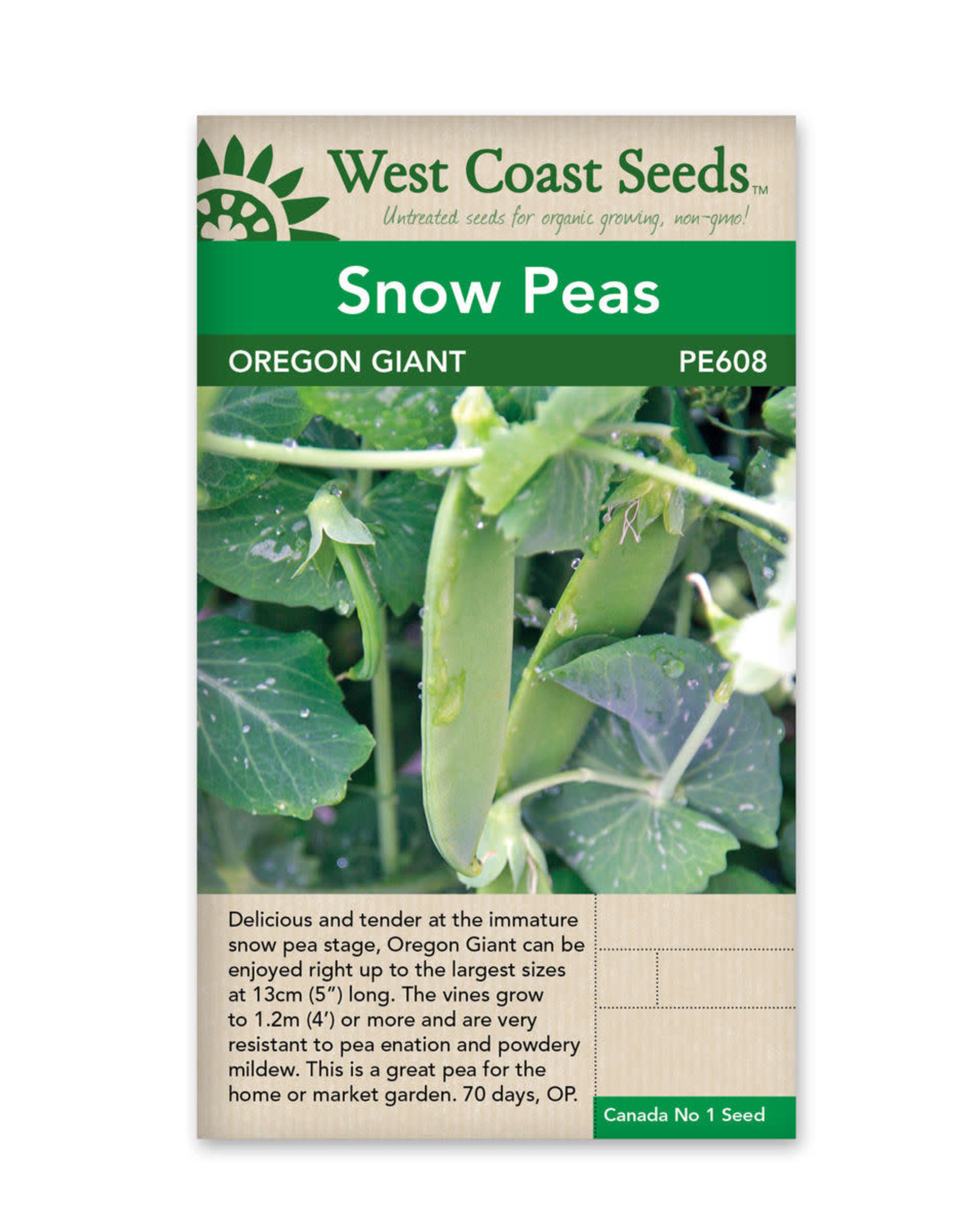 West Coast Seeds Peas - Oregon Giant