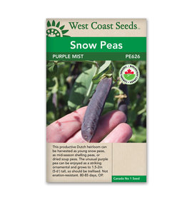West Coast Seeds Peas - Purple Mist Organic