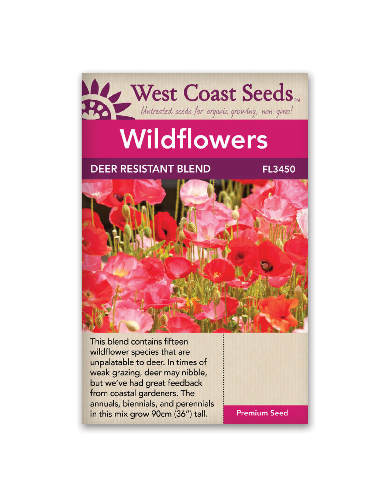 West Coast Seeds Wildflowers - Deer Resistant Blend