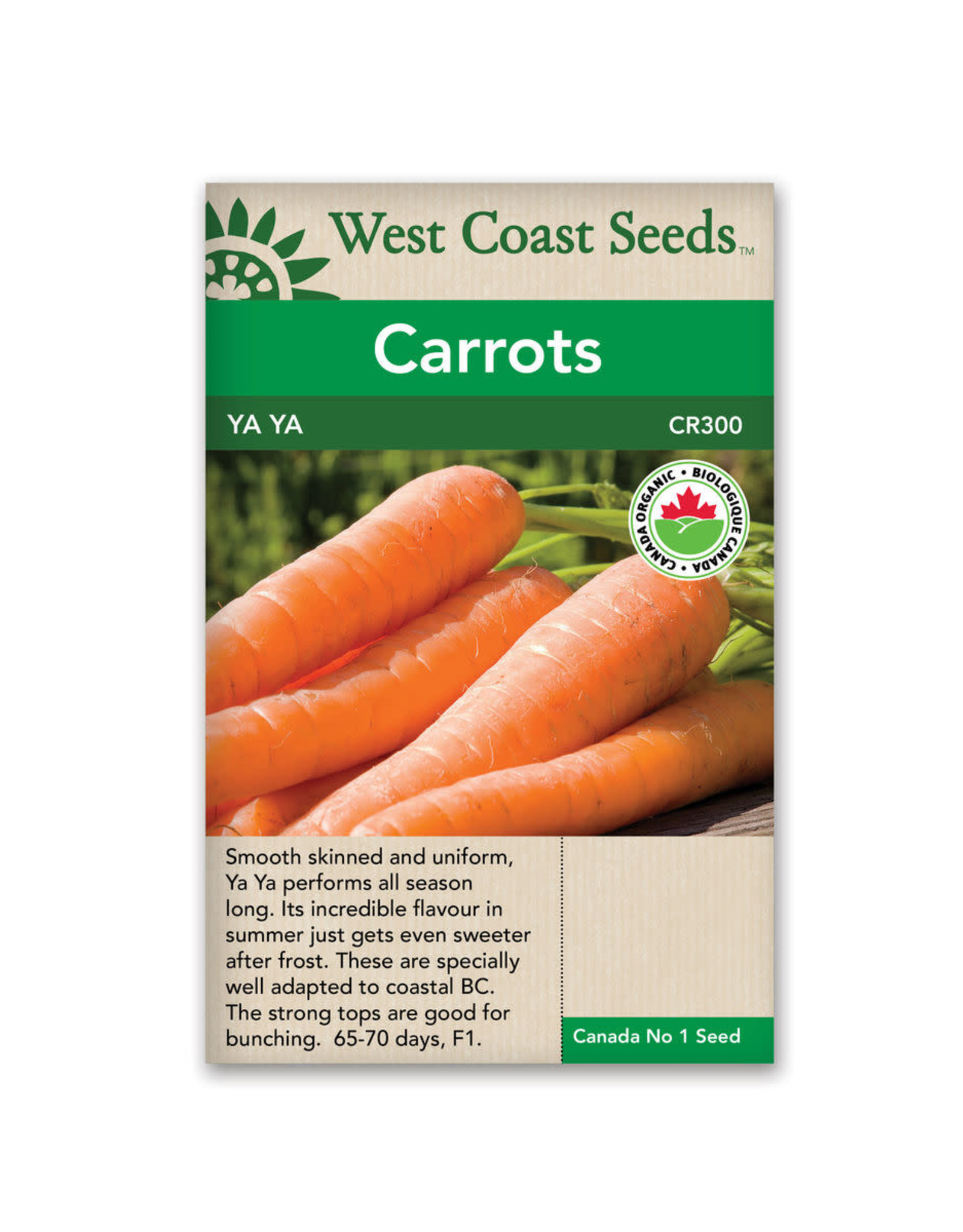 West Coast Seeds Carrots - Yaya F1 Coated Organic