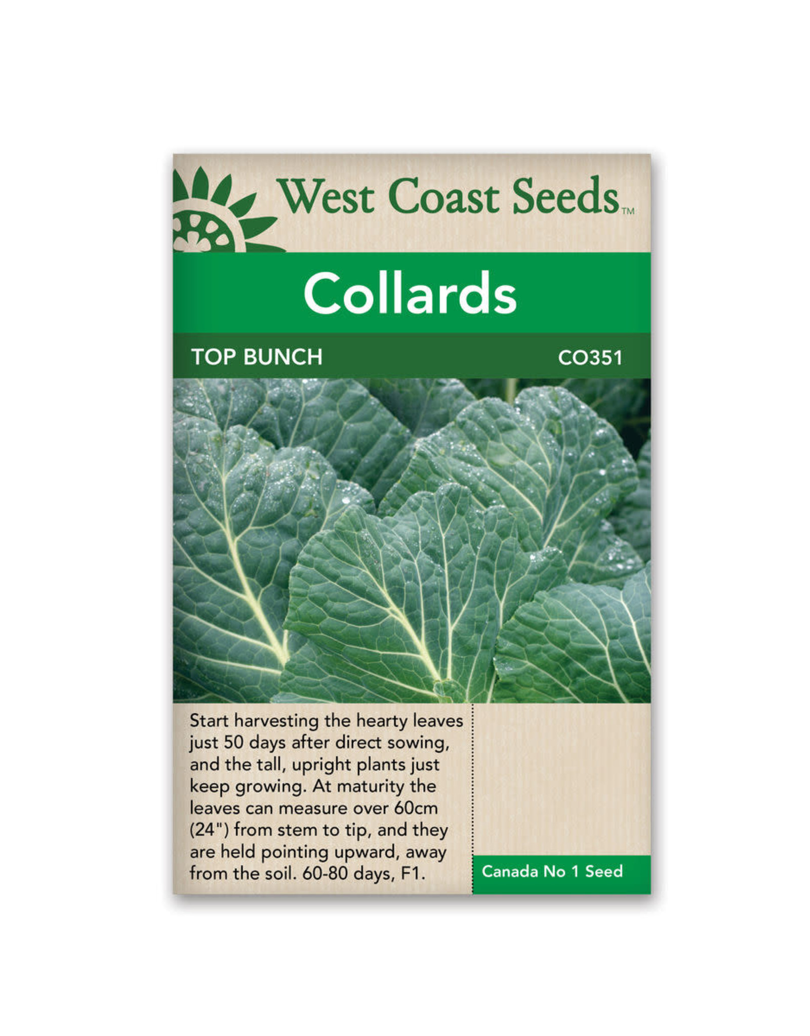 West Coast Seeds Collards - Top Bunch 2.0 F1