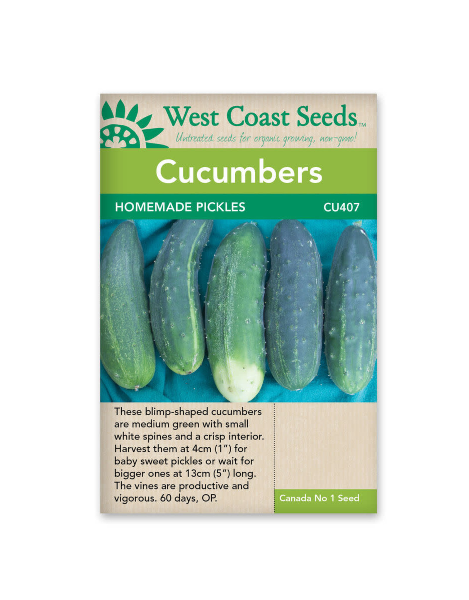 West Coast Seeds Cucumbers - Homemade Pickles