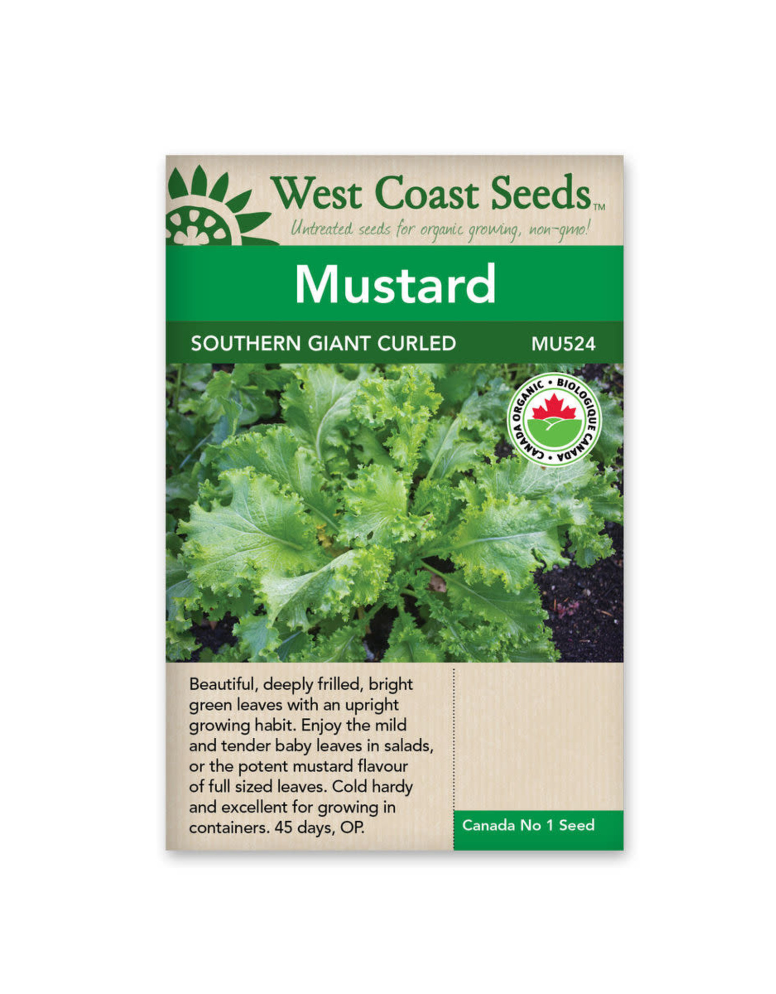 West Coast Seeds Southern Giant Curled Certified Organic