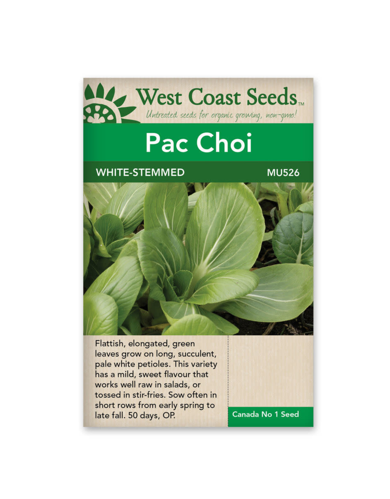 West Coast Seeds Pac Choi - White-Stemmed Pac Choi