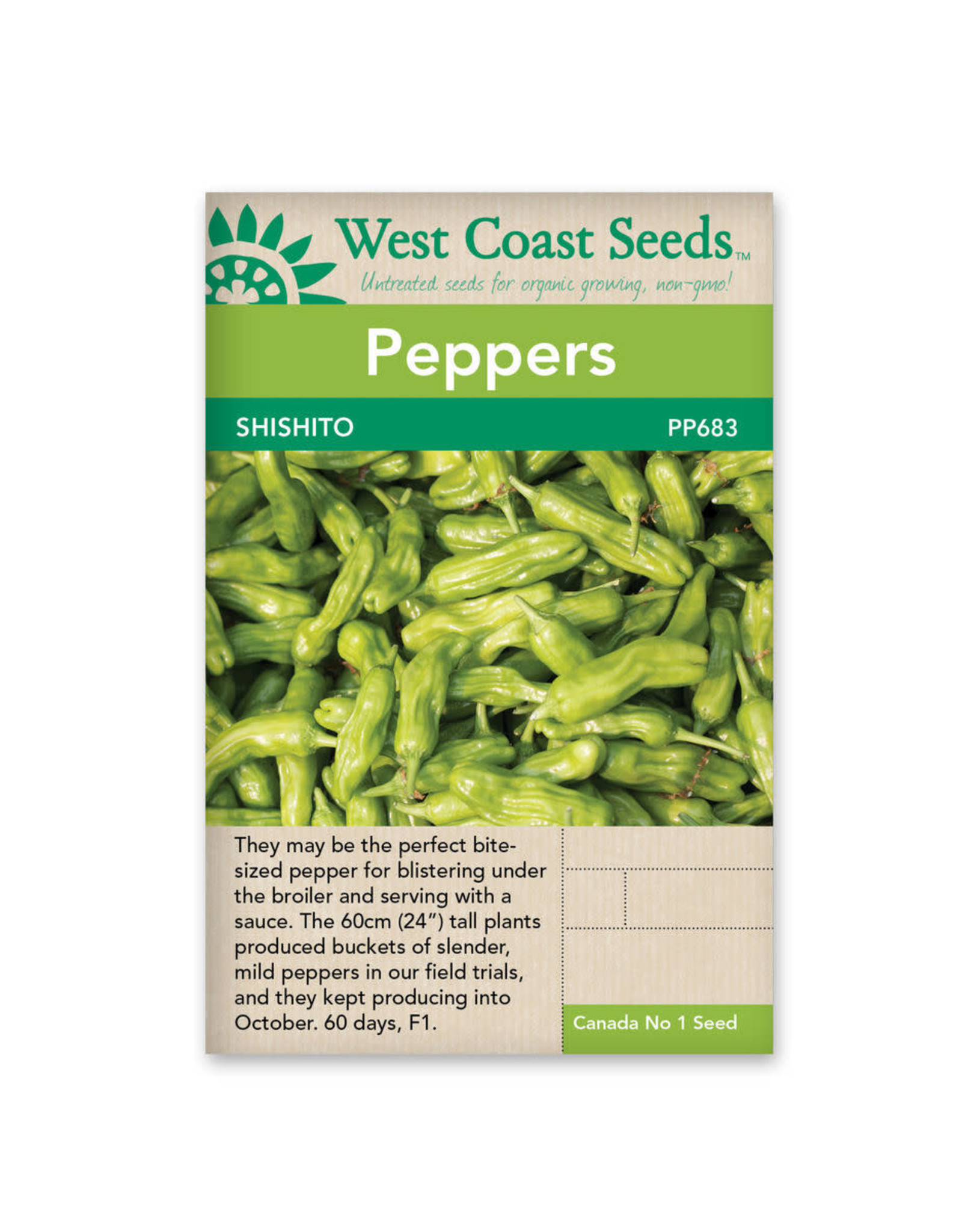 West Coast Seeds Shishito pepper F1 (10 Seeds)