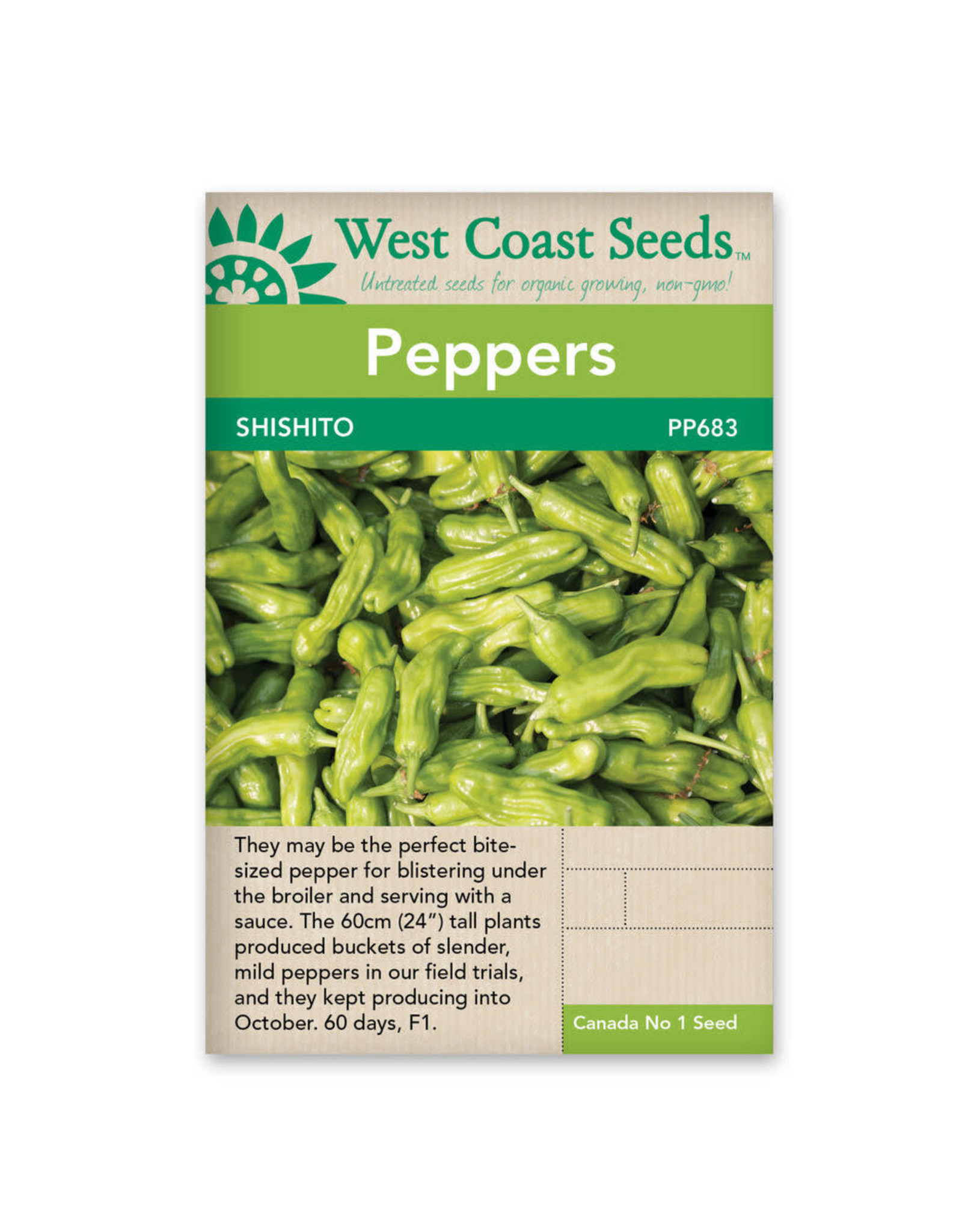 West Coast Seeds Shishito pepper F1