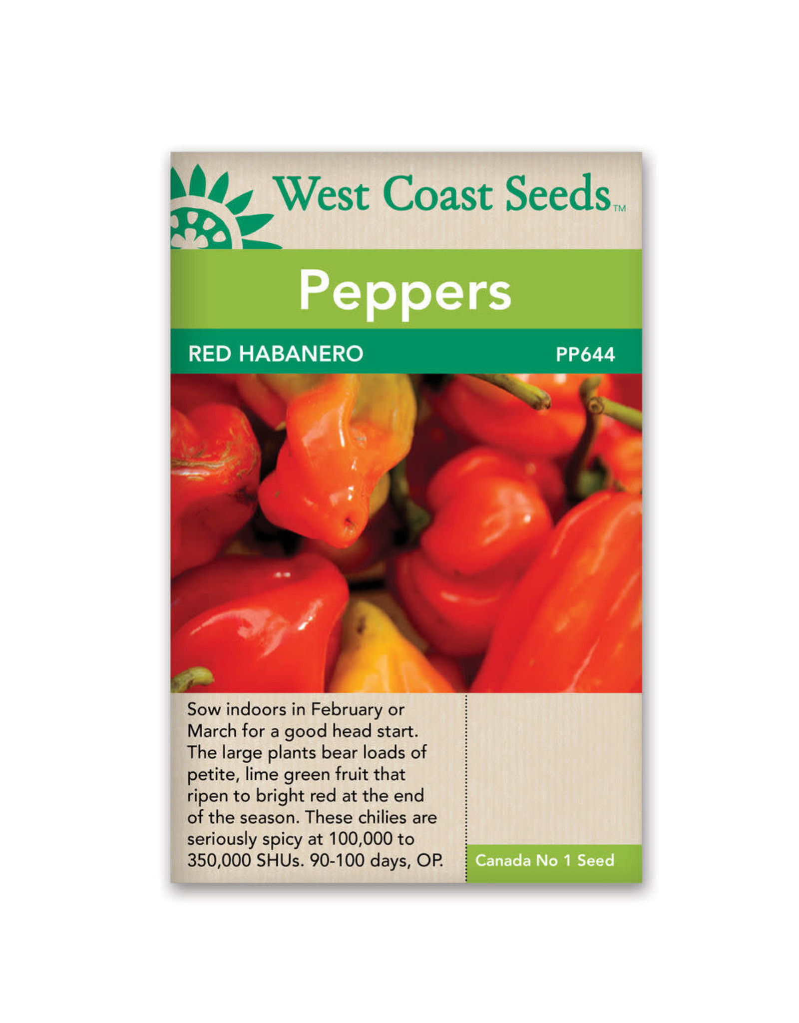 West Coast Seeds Peppers - Habanero