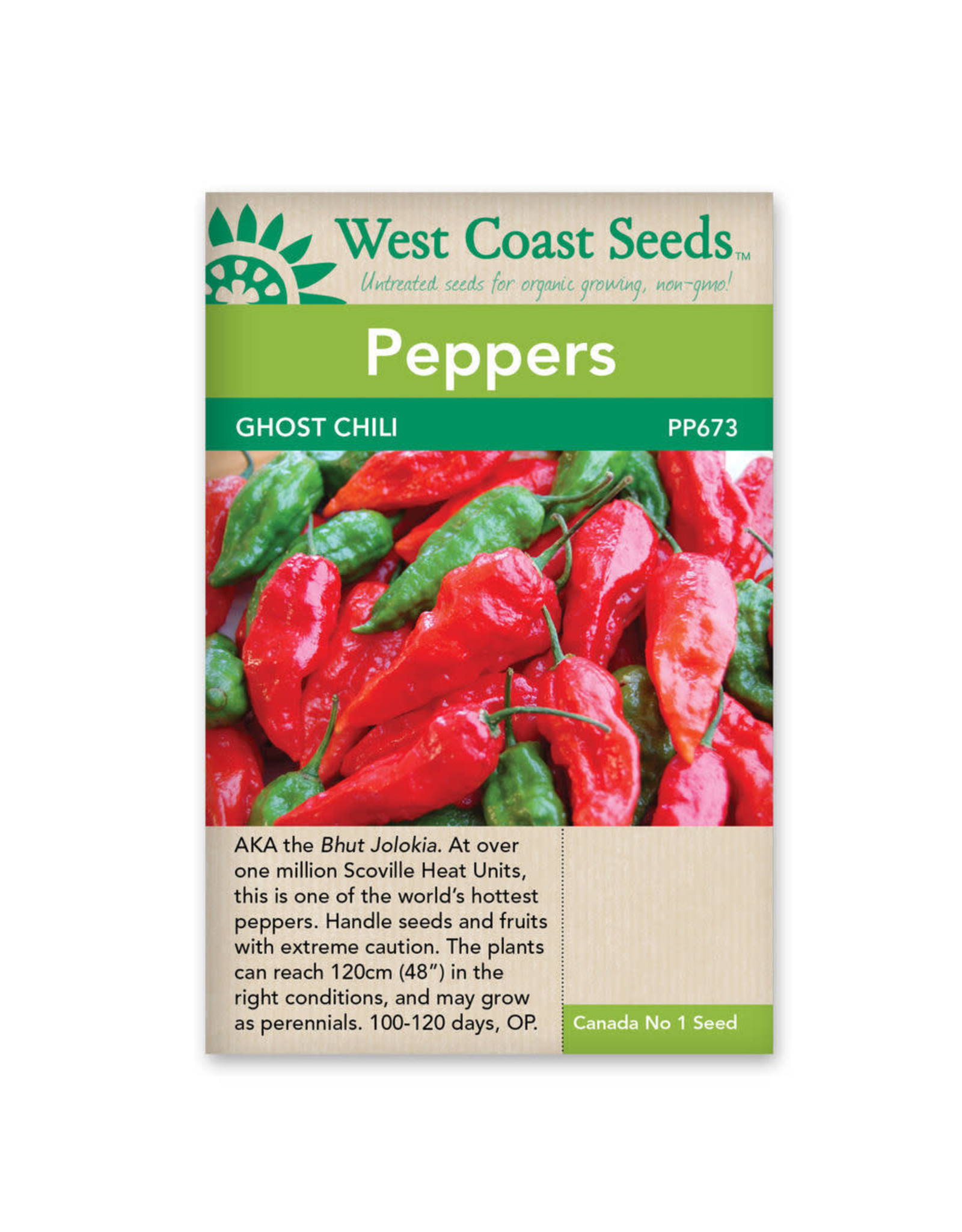 West Coast Seeds Ghost Chili Pepper (10 Seeds)
