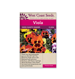 West Coast Seeds Pansies & Violas - Swiss Giants Mix