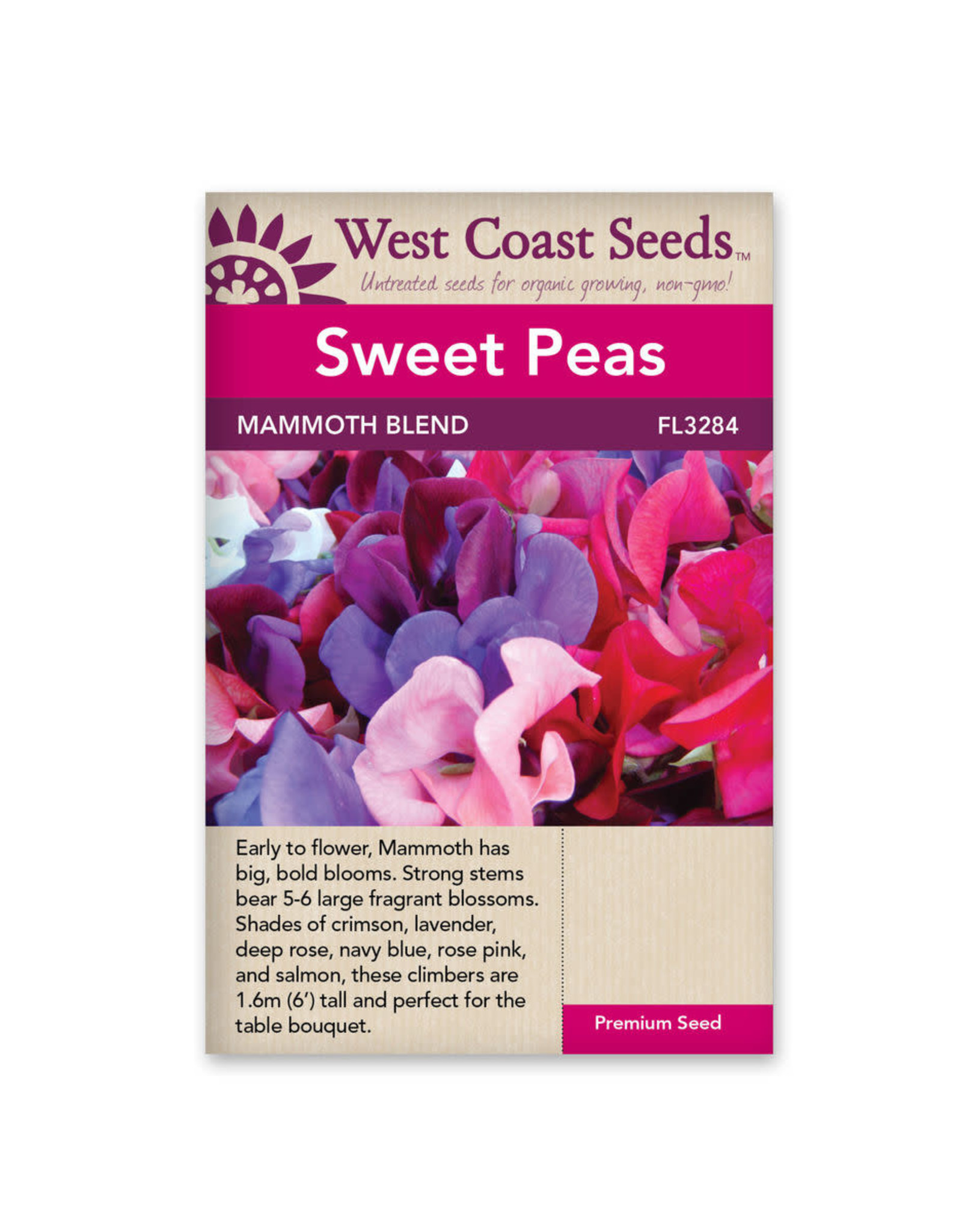 West Coast Seeds Sweat Peas - Mammoth Blend
