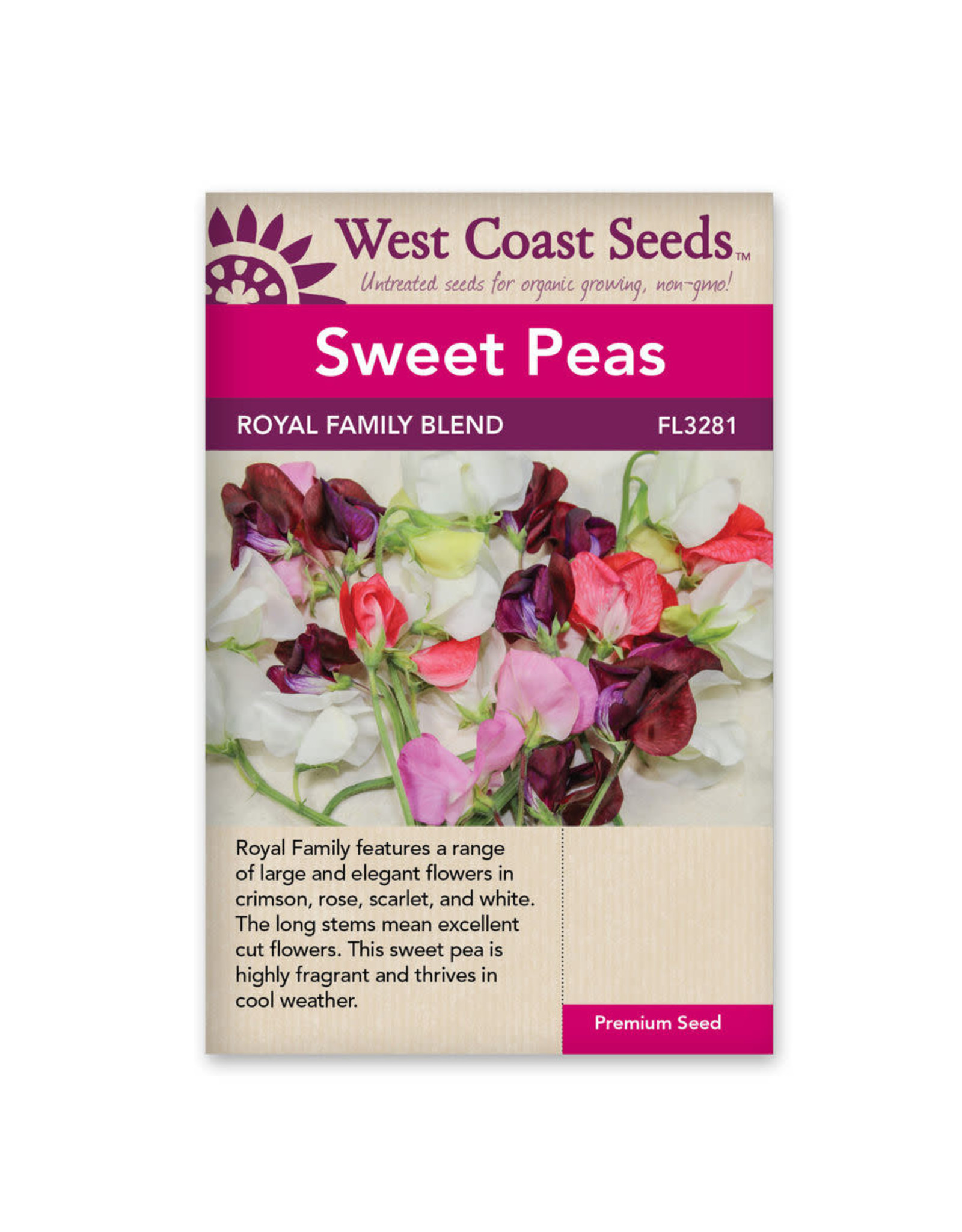 West Coast Seeds Sweat Peas - Royal Family Blend