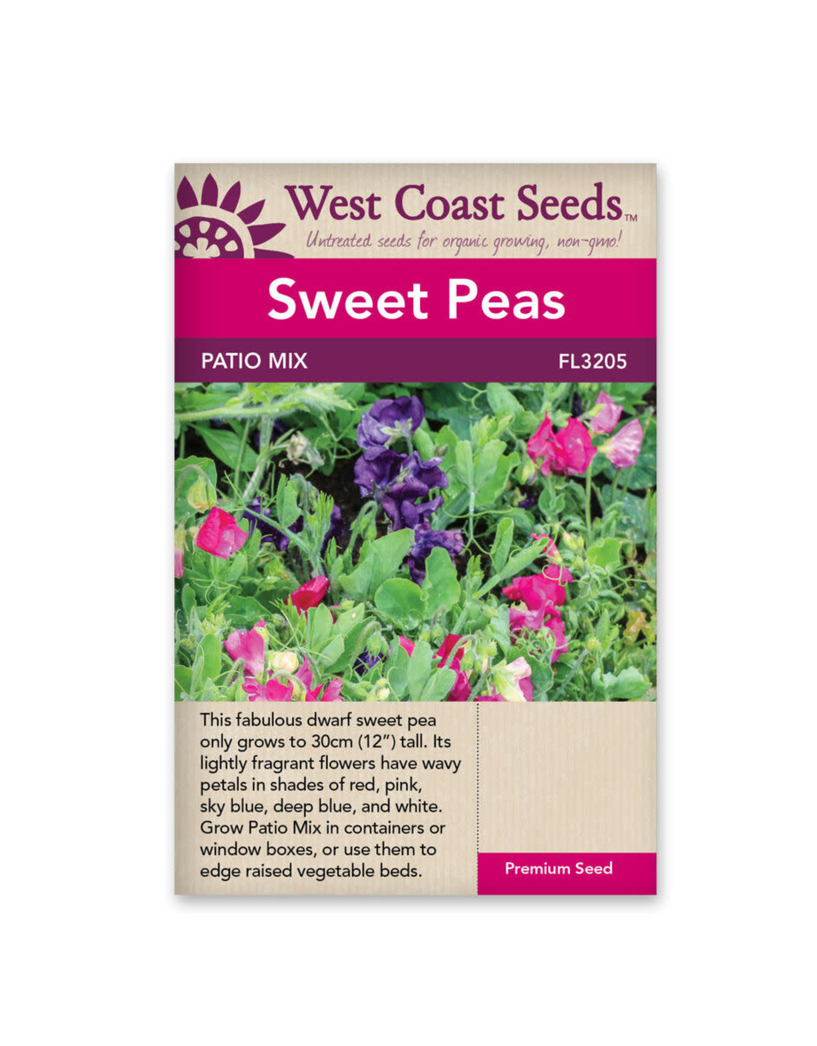 West Coast Seeds Sweet Peas - Patio Mix