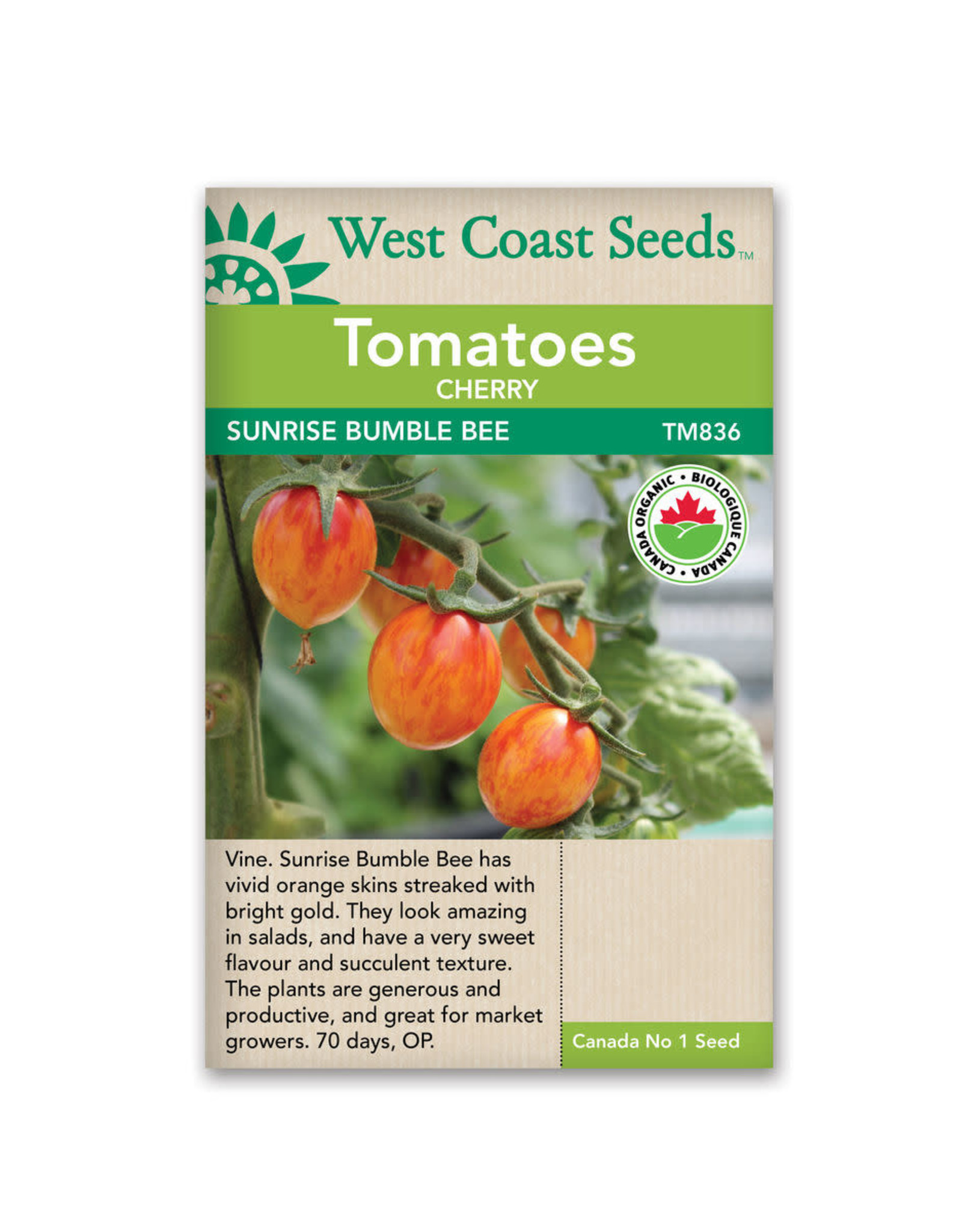 West Coast Seeds Sunrise Bumble Bee Certified Organic (10 Seeds)