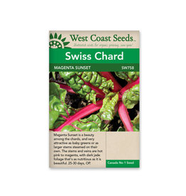 West Coast Seeds Swiss Chard - Magenta Sunset