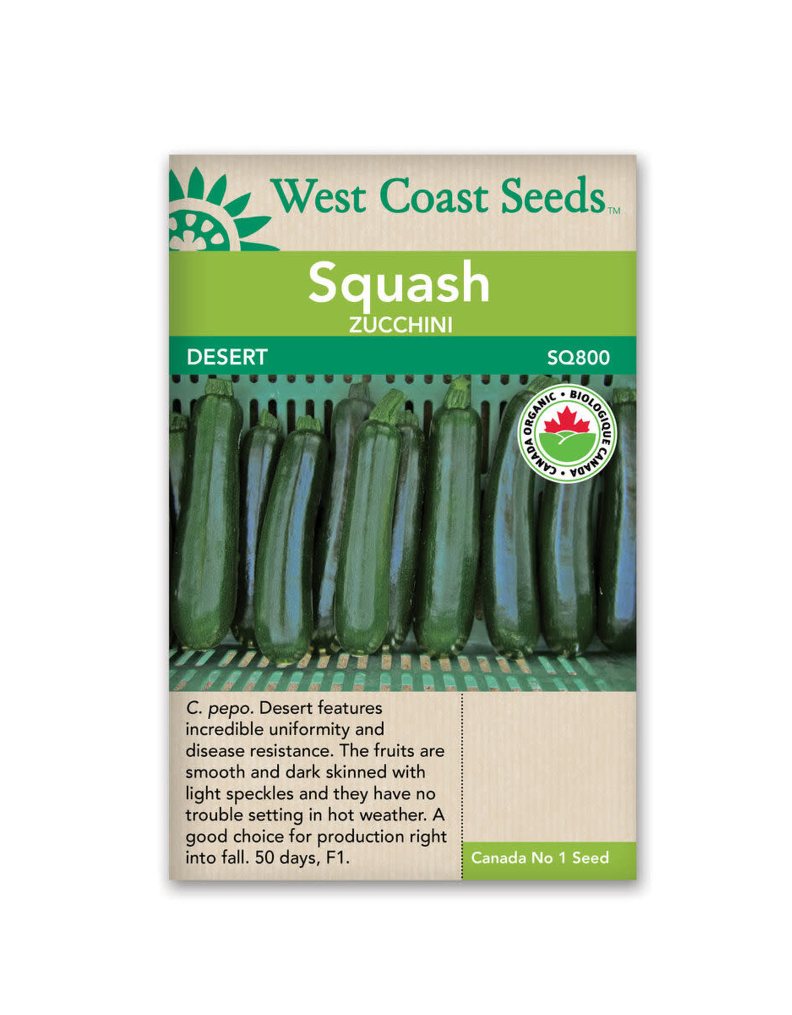 West Coast Seeds Squash-Summer - Desert F1 Organic