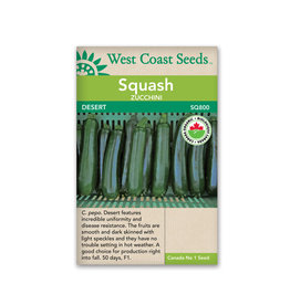 West Coast Seeds Squash-Summer - Desert F1 Organic