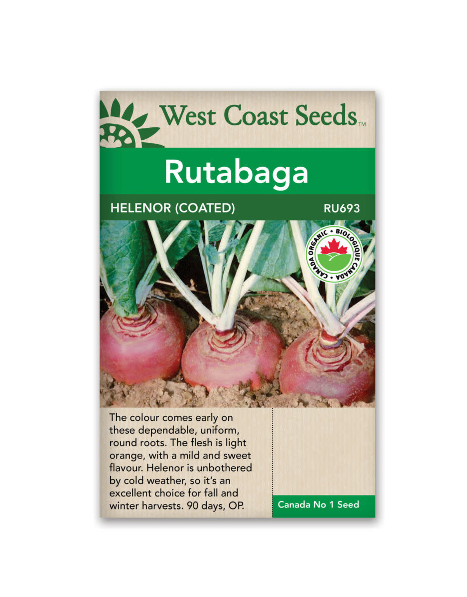 West Coast Seeds Rutabagas - Helenor Coated Organic