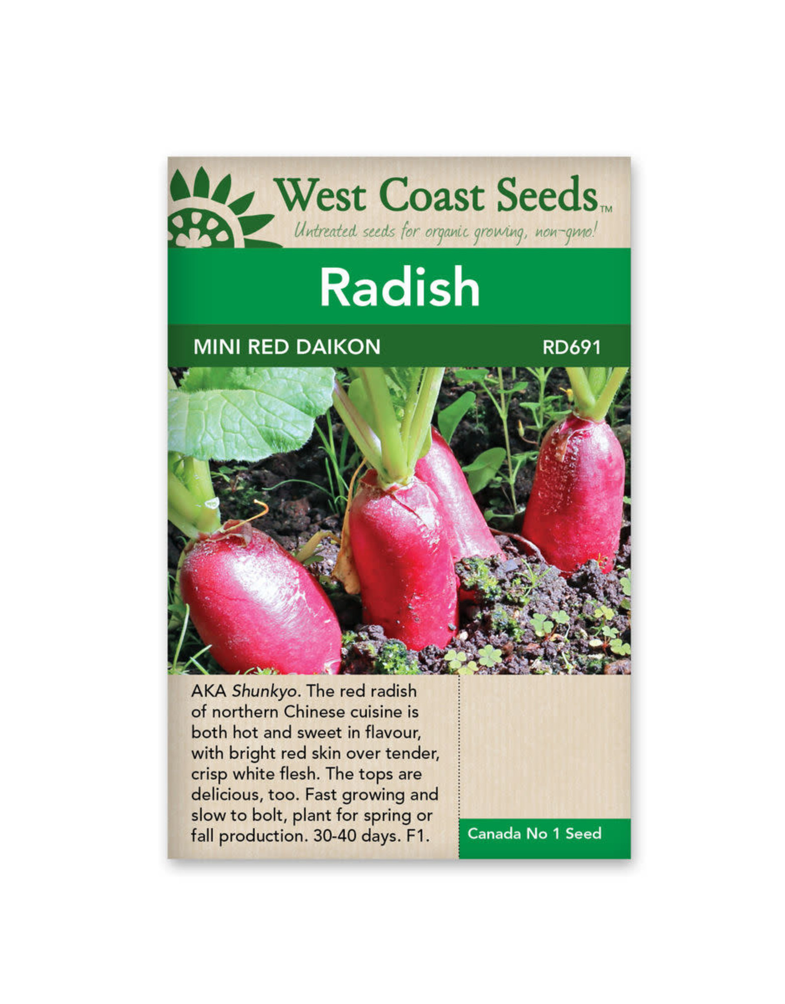 West Coast Seeds Radishes - Mini Red F1