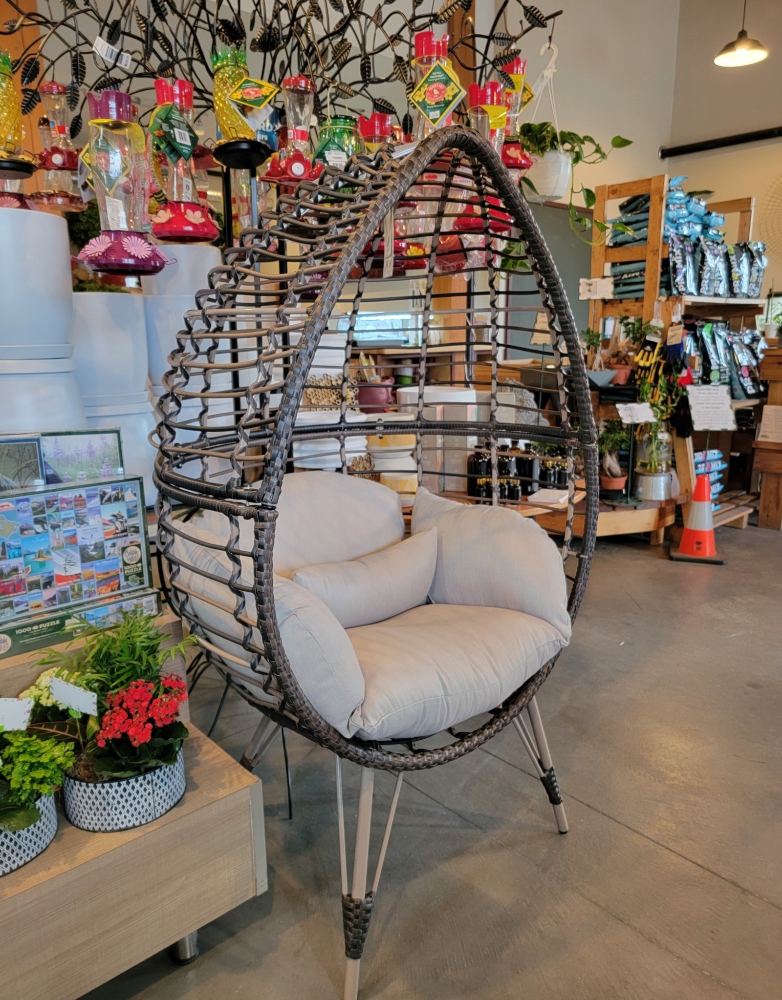 Standing Egg Chair Evora Wicker Outdoor Deluxe Garden Centre & Landscape Supply