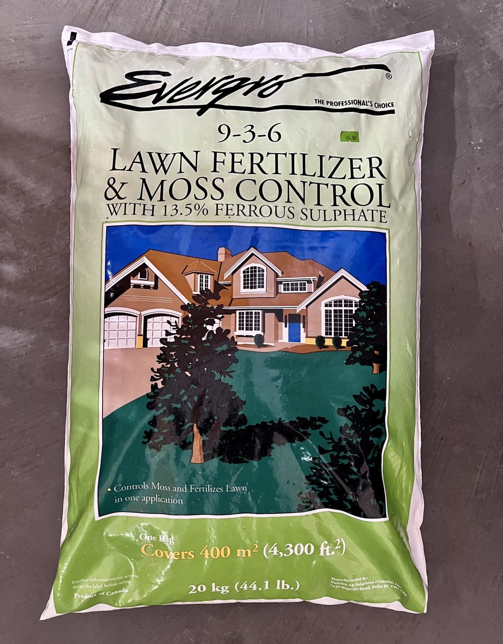 Lawn Fertilizer w/ Moss Control 9-3-6 20kg
