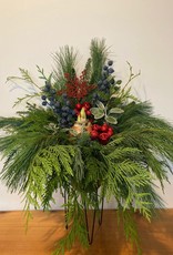 Wax Amaryllis Glass Vase  With Greenery-         Saturday November 19 - 1:00pm -         Seat Reservation