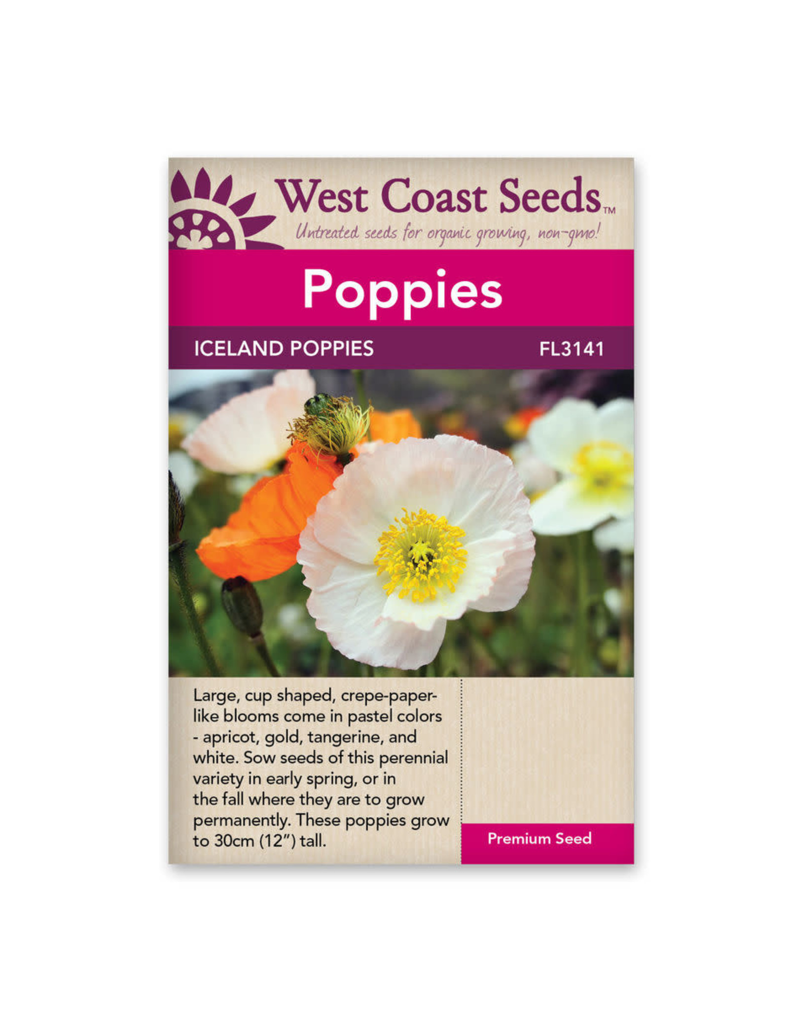 West Coast Seeds Poppies - Iceland