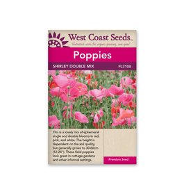 West Coast Seeds Poppies - Shirley Double Mix