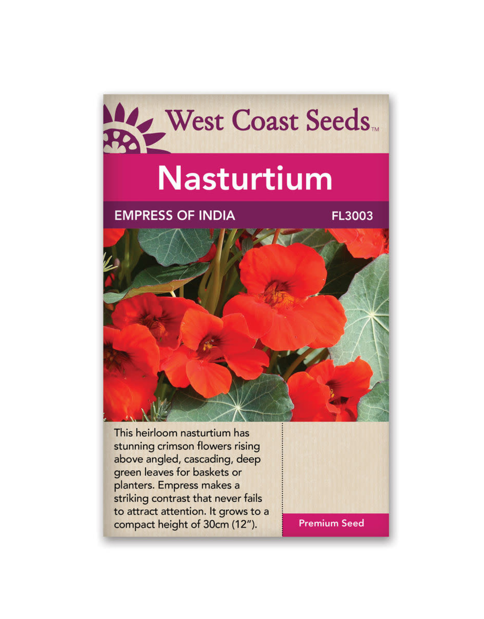 West Coast Seeds Nasturtium - Empress of India