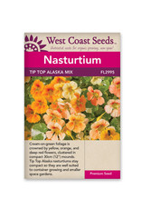 West Coast Seeds Nasturtiums - Tip Top Alaska Mix