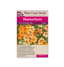 West Coast Seeds Nasturtiums - Tip Top Alaska Mix