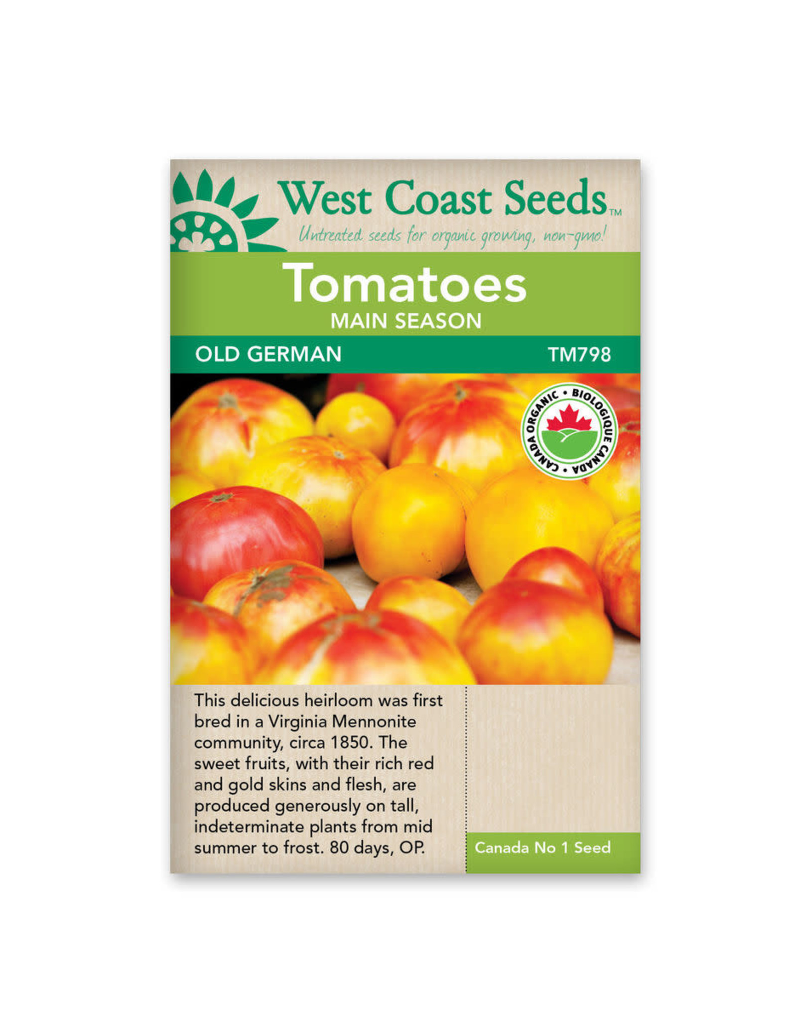 West Coast Seeds Old German Organic Certified