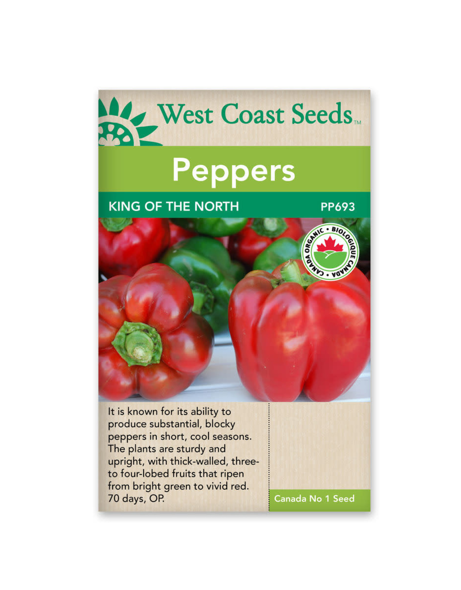 West Coast Seeds Peppers - King of the North Certified Organic