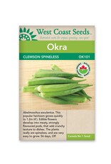 West Coast Seeds Okra Clemson Spineless Organic Certified