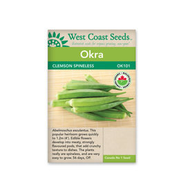 West Coast Seeds Okra Clemson Spineless Organic Certified