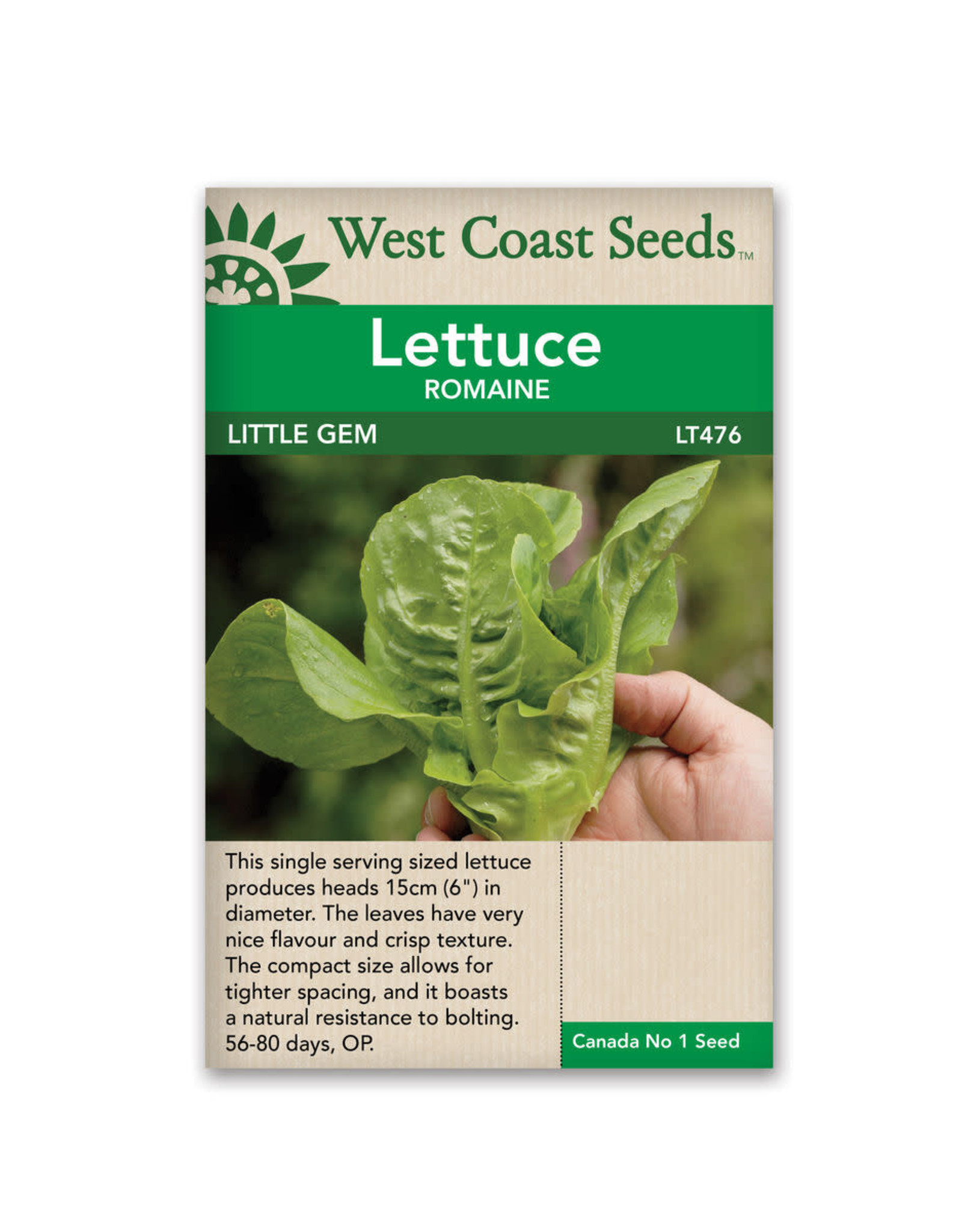 West Coast Seeds Lettuce Romaine Little Gem