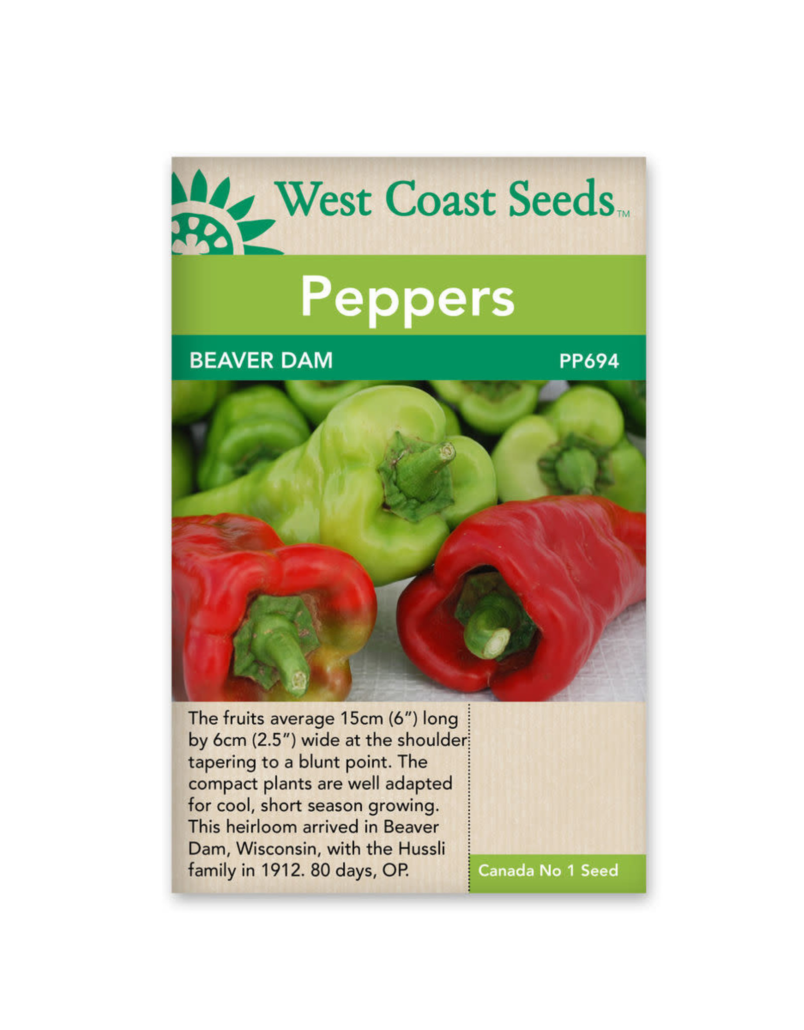 West Coast Seeds Peppers - Beaver Dam A