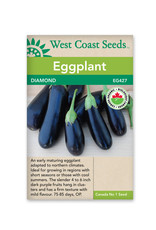 West Coast Seeds Eggplant - Diamond Certified Organic A
