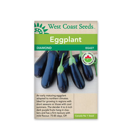 West Coast Seeds Eggplant - Diamond Certified Organic A