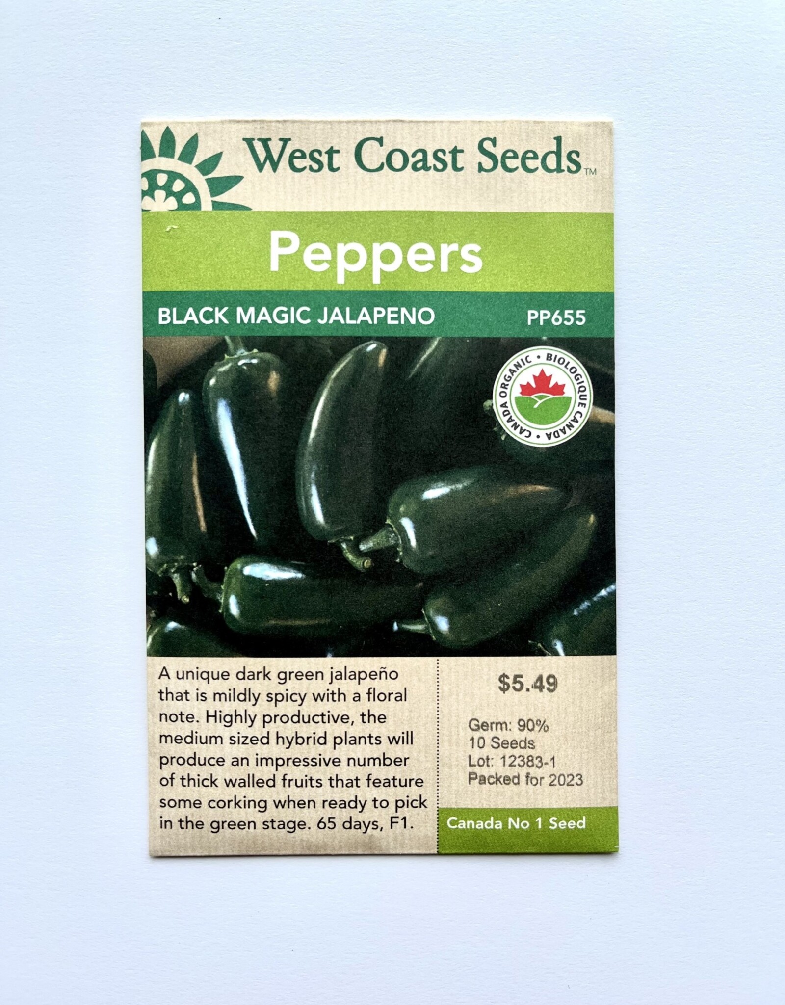 West Coast Seeds Black Magic Jalapeno F1 Certified Organic