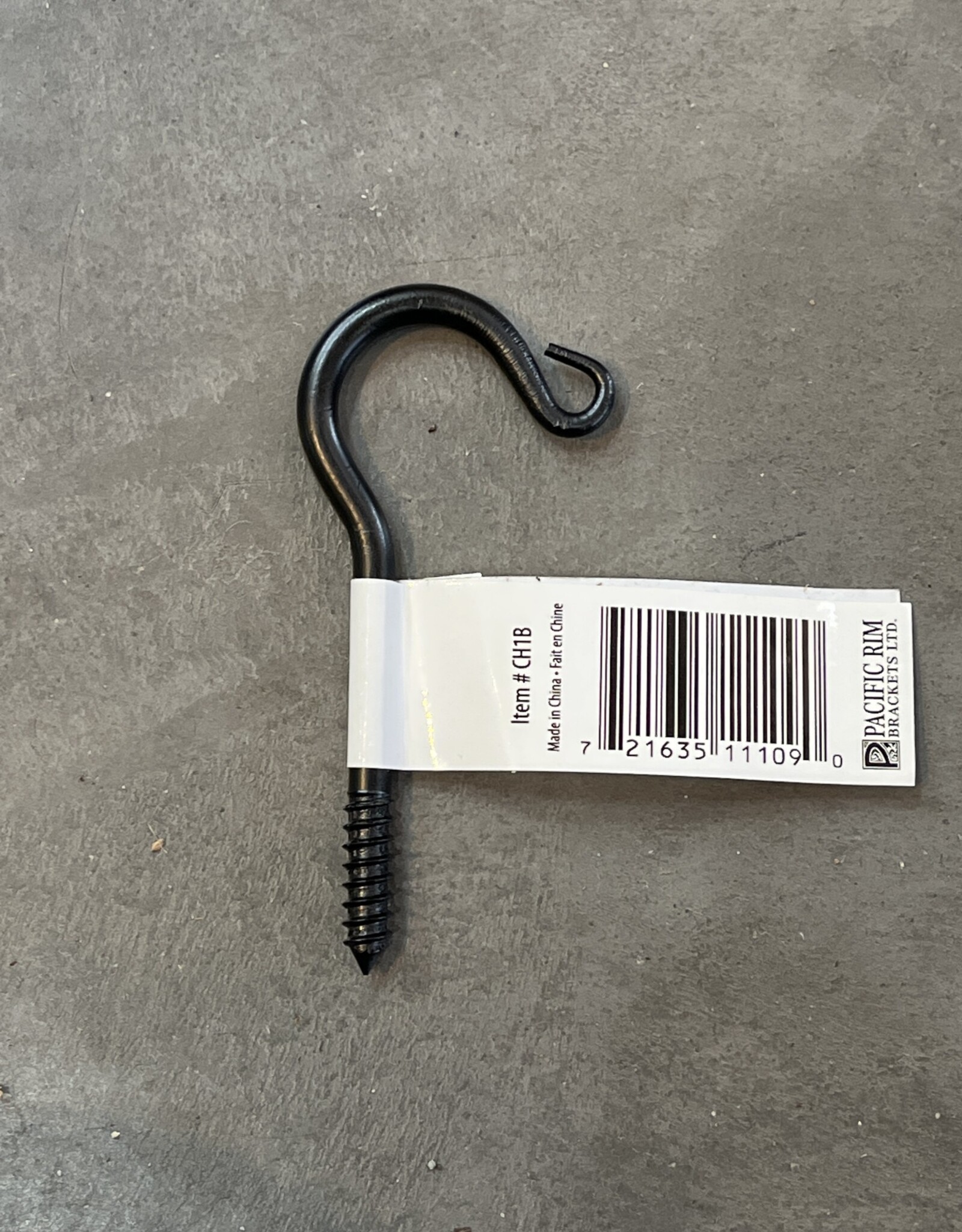 3.5 inch Forged Ceiling Hook - Black