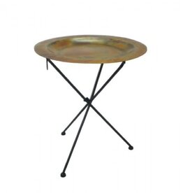 Birdbath Copper on Metal Stand