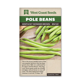 West Coast Seeds Pole Beans Kentucky Wonder Brown
