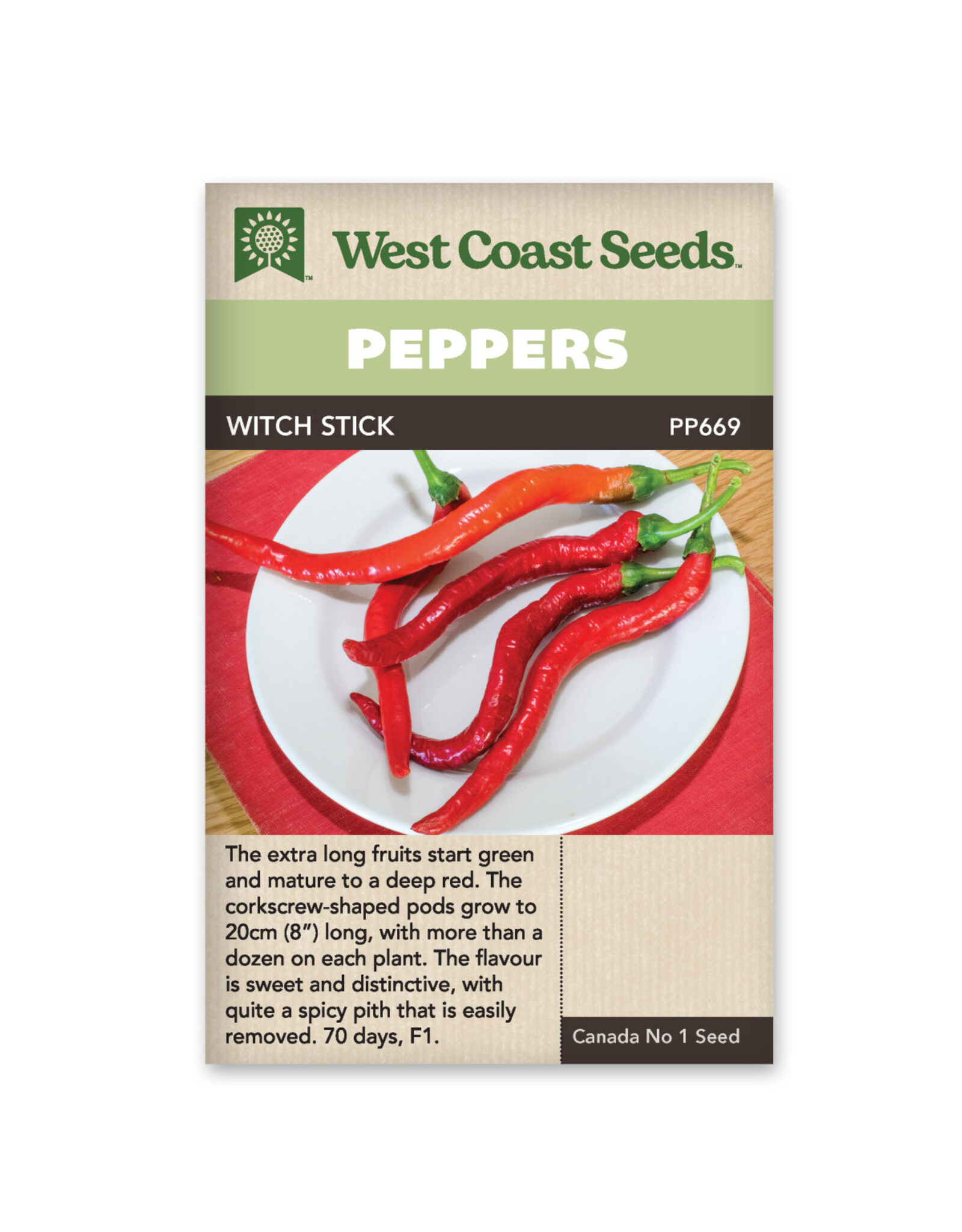 West Coast Seeds Witch Stick Chili Pepper F1 (20 Seeds)