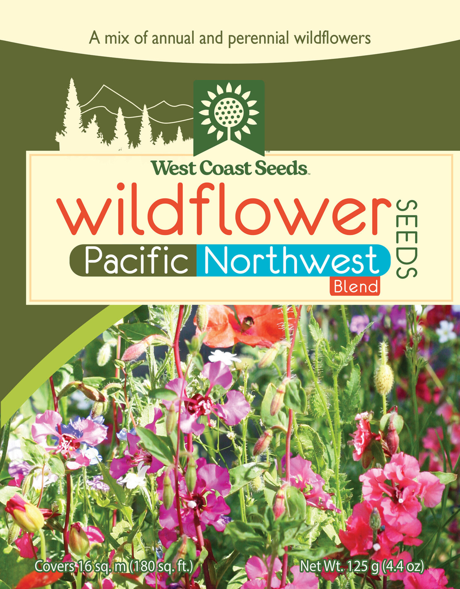 West Coast Seeds Wildflowers - Pacific Northwest - Sprinkle Bag
