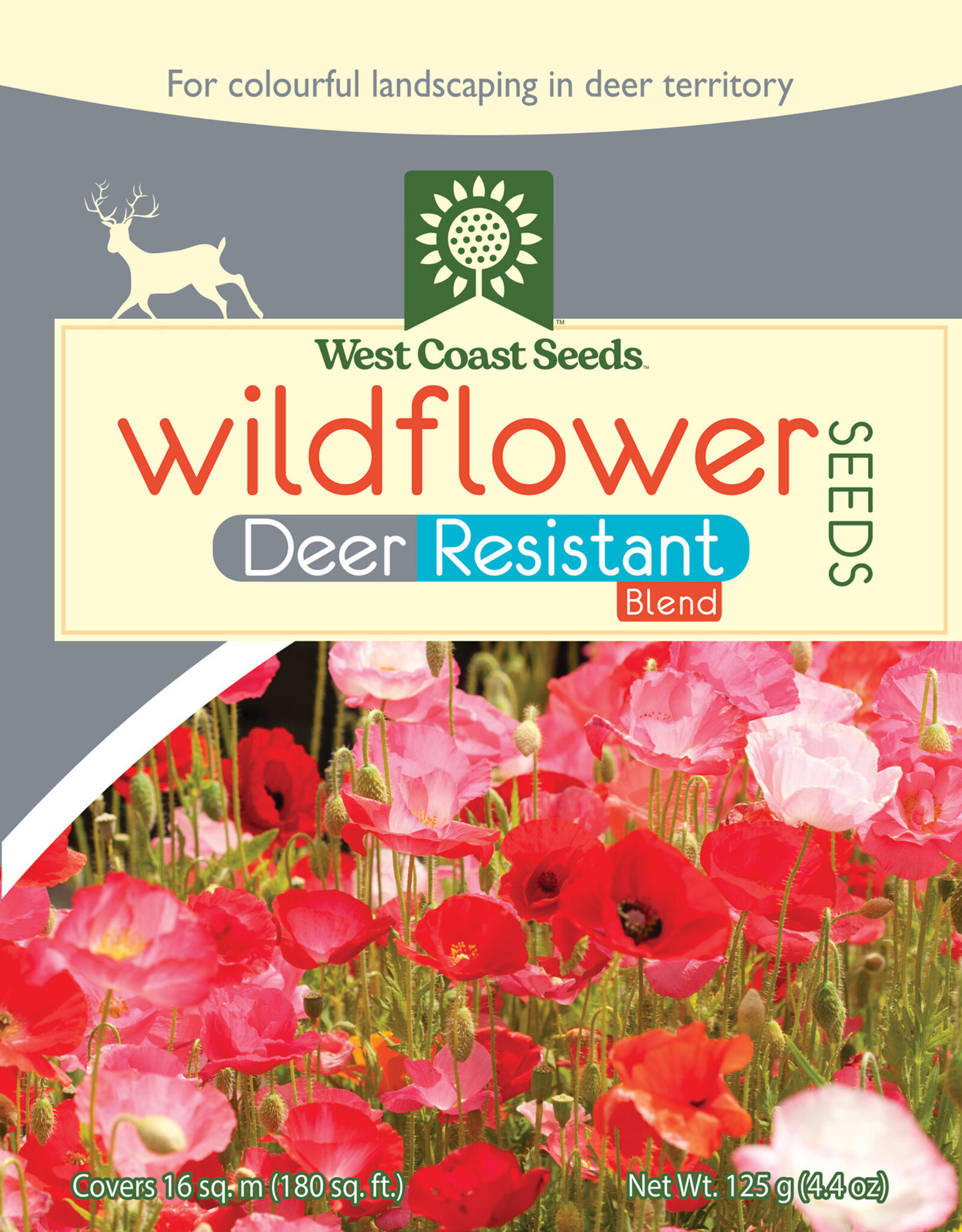 West Coast Seeds Wildflowers - Deer Resistant - Sprinkle Bag