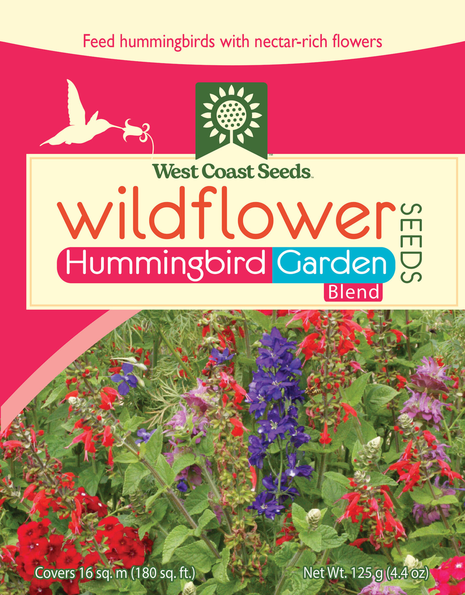 West Coast Seeds Wildflowers - Hummingbird Blend - Sprinkle Bag