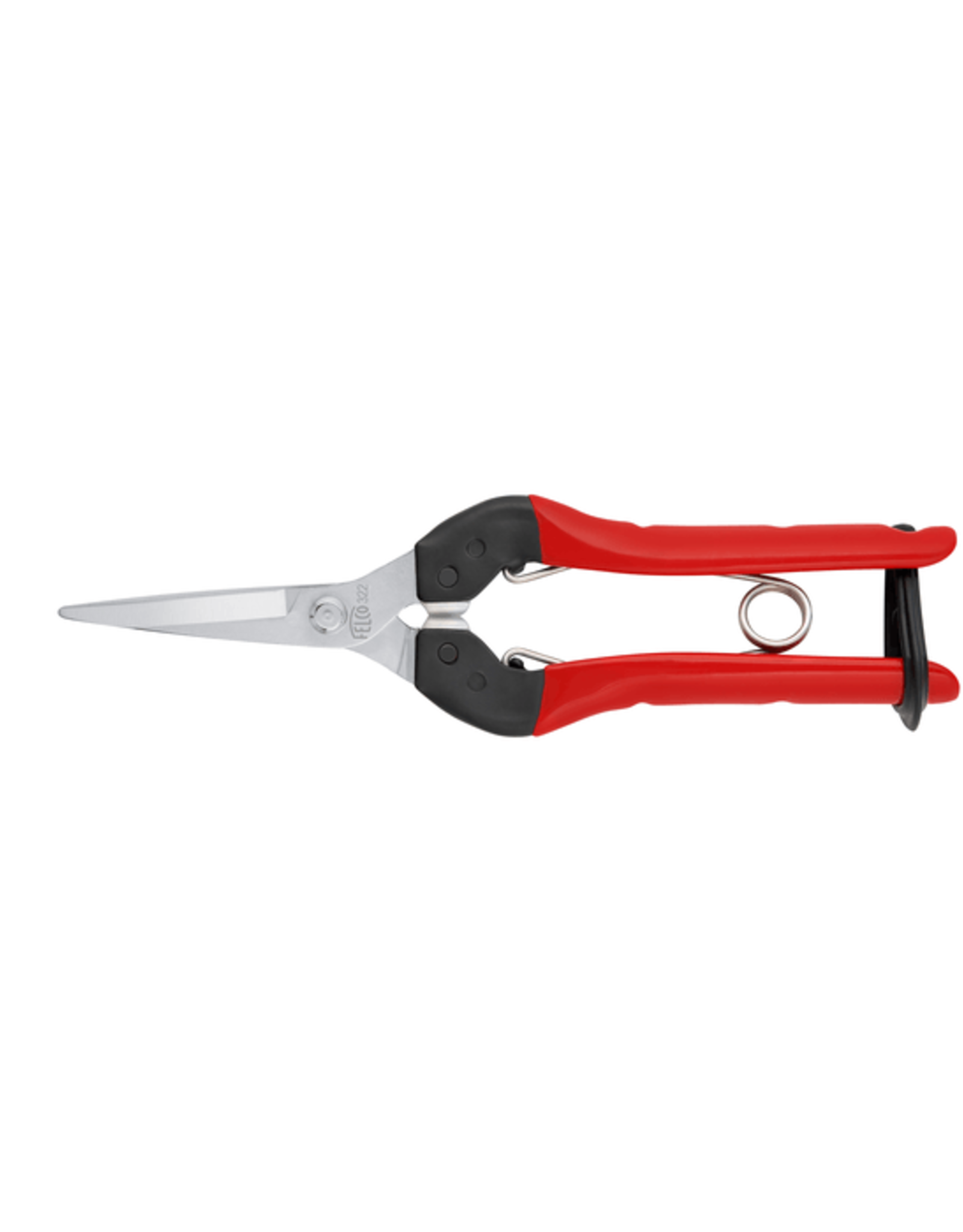 Felco 322 - Harvesting shears with steel handles, straight and chromed blade, 190mm