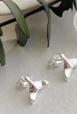 Moby Whale Tale Stud Earring Sterling Silver
