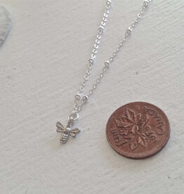 Wildflowers Tiny Bee Charm Necklace