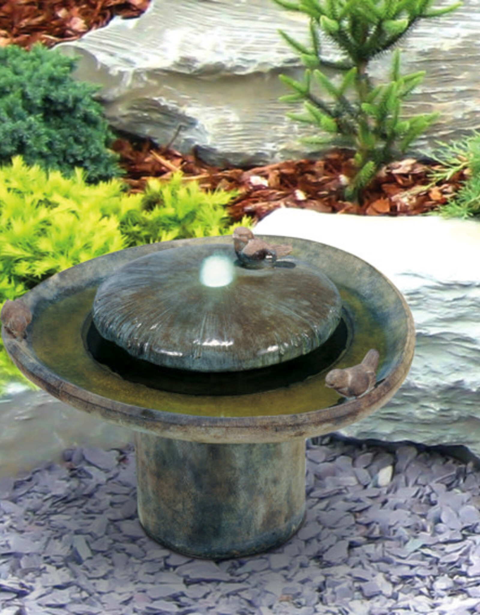 Birds of a Feather Fountain, 2 pc. (RH)